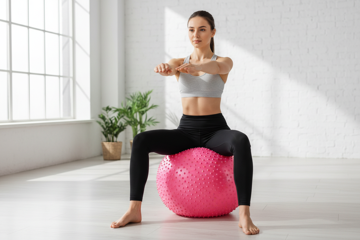 Pelota Balón Pilates / Yoga / Masaje Erizo 65cm